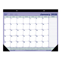 Blueline - 2026 Calendrier sous-main mensuel - 21-1/4 po x 16 po - Anglais-12 mois: janvier 2026 à décembre 2026