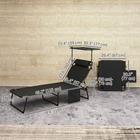 Outsunny - Chaise de bronzage pliante - chaise longue avec auvent - noir-Dossier incliné et assise avant avec accoudoirs pour un soutien confortable