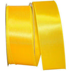 JAM Paper - Ruban de satin simple face - 2 1/2" de largeur x 50 m - Jaune-Couleur: Jaune