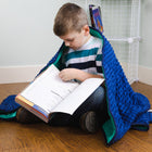 Bouncyband - Couverture sensorielle lestée en polaire douce de 7 lb pour enfants, 56" x 36"-CONFORT SENSORIEL : Une grande majorité d'enfants le trouvent thérapeutique, y compris ceux atteints de TDAH, d'autisme et de troubles du traitement sensoriel