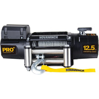 NovaWinch PRO PLUS treuil électrique 12 V, capacité de 12 500 lb, noir, corde synthétique-85 pi de corde synthétique UHMW (polyéthylène à ultra-haute masse moléculaire)