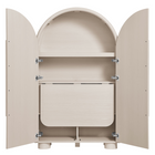 Modway - Bellamy Arqué Armoire de bureau pliante - Frêne-Assemblée requise