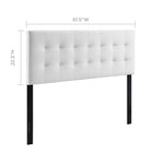 Modway - Lily Biscuit Touffé Performance Velvet Tête de lit Queen, Blanc-Sellerie en velours en polyester