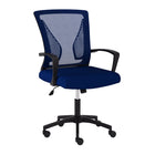 Chaise de bureau Cooper Mesh de CorLiving - Bleu-Support réglable : Dispose d’accoudoirs, d’une hauteur d’assise et d’une inclinaison réglables pour un confort personnalisé.
