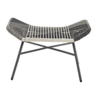 Manhattan Comfort - Ensemble de conversation de patio moderne Ashland 3 pièces - Gris - Ensemble de 5-29,13 po L x 29,52 po l x 33,07 po H
