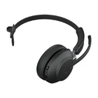 Jabra - Casque mono Evolve2 65 Link380C MS - Noir-Matériau et revêtement : bandeau coussin en mousse ultra douce recouverte de silicone de couleur assortie, coussinet d'oreille en mousse audio douce recouverte de similicuir de couleur assortie, bras coulissant en aluminium