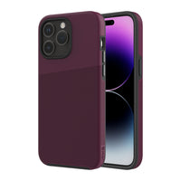 AXS - PROTech Plus étui mince anti-choc avec double couche pour Apple iPhone 15 Pro Max - Sangria-Résistant aux chutes jusqu’a 10 pieds