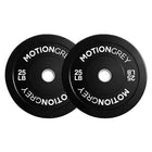 MotionGrey - Disques de musculation standard - Disques olympiques pour entraînement de force - 25 lb - Noir - Lot de 2-Plaques avec revêtement en caoutchouc durable : Revêtement épais qui réduit le bruit, protège le sol et assure une durabilité à long terme