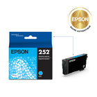 Epson - T252 Cartouche d'encre - Capacité standard - Cyan-Manipulation sans souci - impressions résistantes au maculage, à la décolouration et à l’eau