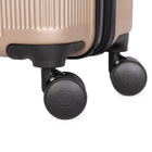 Air Canada - Bagage de soute rigide Laurentian de 24 po - roulettes pivotantes à 360 degrés - champagne-L'intérieur entièrement doublé comprend un séparateur à fermeture à glissière, des sangles de compression, une poche en filet à fermeture à glissière et 2 pochettes à chaussures