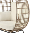 Manhattan Comfort - Fauteuil œuf autoportant moderne Spezia 33,46" pour patio, beige et crème-Parfait pour une utilisation intérieure et extérieure