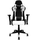 Nicer Furniture - chaise de jeu de style course - blanc-Le design de style course fonctionne comme chaise de jeu et chaise de bureau.  