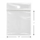 KL Rubber - Sac refermable en polyéthylène avec trou de suspension - 2 Mil - 1,75 x 2 po - paquet de 1000-Approuvé pour le contact direct avec les aliments