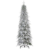 HOMCOM - Arbre de Noël artificiel crayon de 6 pi avec ouverture automatique-6 pi/1,8 m de haut en forme d'arbre véritable, offrant un aspect sain et naturel 