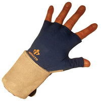 IMPACTO® 703-00 MOYEN Paire Doublure de Gant Antichocs avec support de poignet suédé, sans doigts, coussinet gel paume-1