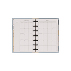 The Happy Planner - Planificateur 2027 daté format miniature 12 mois à reliure à disques - 7,50 po x 6,69 po - Quiet Simplicity - Anglais-Comprend un signet, des étiquettes autocollantes et 3 mois en prime