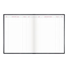 Brownline - 2026 Agenda quotidien Traditional avec Couverture rigide d'aspect lézard - 10 po x 7-7/8 po - Noir - Anglais-Inclus: une liste des dates importantes, des tableaux de conversion métrique, une carte, des pages de notes, une section pour le suivi des dépenses, ainsi qu'un espace pour les contacts (téléphone/adresse/email)