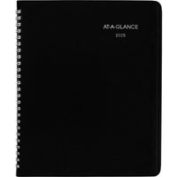 AT-A-GLANCE - Agenda hebdomadaire 2025 - 8 3/4 po H x 6 7/8 po l - noir - anglais-12 mois : janvier 2025 à decembre 2025