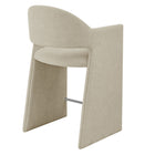 Modway - Talia 37 pouces Tissu rembourré Tabouret de comptoir - Lin-Goupilles de pied protégeant le plancher