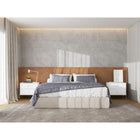 Manhattan Comfort - Ensemble de 2 tables de nuit modernes Jasper 25,15" - Finition blanc brillant-Comprend 2 tiroirs à extension totale