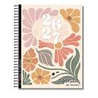 Pomme & Gribouillis - Agenda pour enseignants 26-27: Hebdomadaire/mensuel - 11-1/2" x 9-1/2" - Retro Floral - Anglais-Plusieurs pages pour l'organisation de la classe (dates importantes, services aux élèves, horaire, anniversaires, budget, absences, coups de cœur littéraires, portraits de classe, PI, rencontres de parents, communications, etc.)