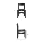 Modway - Alvia Bois Fauteuil d’appoint de salle à manger avec siège tressé - Noir-Siège en corde de papier tissée