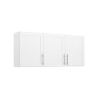 Prepac - Rangement mural Elite 54 po avec portes à panneaux, cabinet de salle de bains avec 1 étagère ajustable - Blanc-Les portes peuvent être attachées pour s'ouvrir à gauche ou à droite