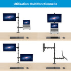 SHOPPINGALL Support extra haut pour ordinateur portable et moniteur double avec poteau de 31,5 pouces pour ordinateur portable jusqu'à 17" Moniteurs jusqu'à 32" - SA-LH07L-Noir-[INSTALLATION SANS OUTIL] Tous les outils nécessaires à l'installation sont fournis pour une installation simple et sans problème. L'adresse électronique et le numéro de téléphone gratuit de notre service clientèle 24 heures sur 24 et 7 jours sur 7 sont clairement indiqués sur l'emballage et le manuel d'utilisation pour votre commodi