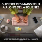 Logitech - Wave Keys clavier ergonomique sans fil - Rose-Travaillez confortablement, à votre façon: modifiez les raccourcis de votre clavier Wave Keys via l’application Logi Options+ pour gagner du temps et travailler efficacement 