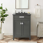 Modway - Laguna 24" Vanette de salle de bain - Gris Noir-MDF peint