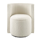 Modway - Della Boucle Tissu Chaise pivotante - Ivoire-Capacité de poids : 330 lb