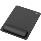 Fellowes - Repose-poignet pour souris Breyta XL avec coussin HEX - Noir-Le repose-poignet doux au toucher, doté d’un revêtement antipoussière, offre un fini haut de gamme et une expérience de navigation fluide