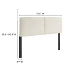Modway - Lindee Tissu Boucle Tête de lit King, Crème-7