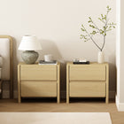 Manhattan Comfort - Linda 24" Table de nuit moderne à 2 tiroirs - Chêne naturel - Lot de 2-Comprend 2 tiroirs spacieux avec extension à 75 %