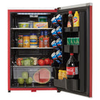 Danby - Réfrigérateur compact classique contemporain de 4,4 pi³ - Noir/Rouge métallisé-Tablettes en verre avec garniture chromée