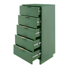 Manhattan Comfort - Granville commode haute et étroite moderne 23,62" - vert sauge-Base de balai moderne ouverte avec pieds latéraux ajoutant un design de mode sans couture et de la durabilité