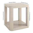 Hudson&Canal - Table d'appoint carrée Stellan de 50 cm de largeur, , blanc aulne-9
