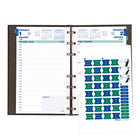 Blueline - 2026 Agenda quotidien MiracleBind CoilPro Rechargeable - 8 po x 5 po - Noir - Bilingue-Onglets laminés autocollants et pochette de rangement