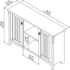 Bush Furniture Salinas Armoire de rangement décorative avec portes Gris Cape Cod (SAS147CG-03)-Conforme aux normes ANSI/SOHO en matière de sécurité et de performance
