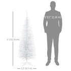 HOMCOM - Arbre de Noël - arbre de Noël fin avec branches réalistes-Sûr et stable avec une base en plastique robuste pour le support 