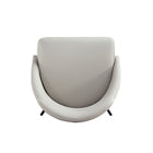 Manhattan Comfort - Lot de 4 chaises de salle à manger modernes Gracie 61,5 cm, revêtement similicuir, coloris pierre et noir-22,6 po L x 23 po l x 34,3 po H