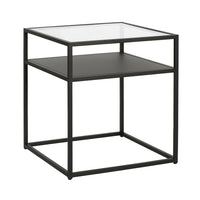Hudson&Canal - Table d'appoint carrée Ada 20 po de largeur - Bronze noirci-Un design industriel pour votre salon, votre chambre et plus encore