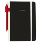 Gry Mattr - Cahier de notes contrastant avec stylo - Noir-Cahier de notes format A5 (5,83 po L x 8,27 po H) avec couverture rigide
