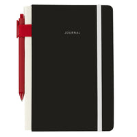 Gry Mattr - Cahier de notes contrastant avec stylo - Noir-Cahier de notes format A5 (5,83 po L x 8,27 po H) avec couverture rigide
