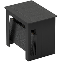 HOMCOM - Table à manger rectangulaire extensible 23,6 po-70,9 po pour 6-8 personnes - noir vieilli-Cette table à manger s'étend de 23,6 po à 70,9 po, offrant des places pour jusqu'à 6 personnes 
