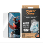 PanzerGlass - Matrix avec D3O Protecteur d'écran pour Samsung Galaxy S24 - Transparent-Repousse l'huile et l'eau, réduisant les traces d'empreintes digitales ainsi que la saleté, gel désinfectant et lotion pour les mains