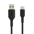 Belkin - Câble 3 M Usb C Usb-a Belkin Noir -Chargement rapide : Il permet de recharger un smartphone de 0 à 50 % en 35 minutes** (quand il est utilisé avec un chargeur USB-C PD de 18 W ou plus, non inclus).