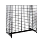 Wamaco - Kit de base pour gondole avec Quatre panneaux grillagés 2 x 6 pieds - Noir-Kit tout-en-un - Inutile de chercher quelles pièces de grille s'assemblent entre elles, car une fois monté, ce kit constitue un présentoir gondole fonctionnel.