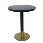Plata Import - Table de salle à manger ronde Ruby de - Noir-Dessus en faux marbre (pierre)