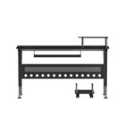 Flash Furniture – Bureau d’ordinateur avec support clavier à glissière et chariot pour PC, noir (NANWK105)-Panneau d'intimité